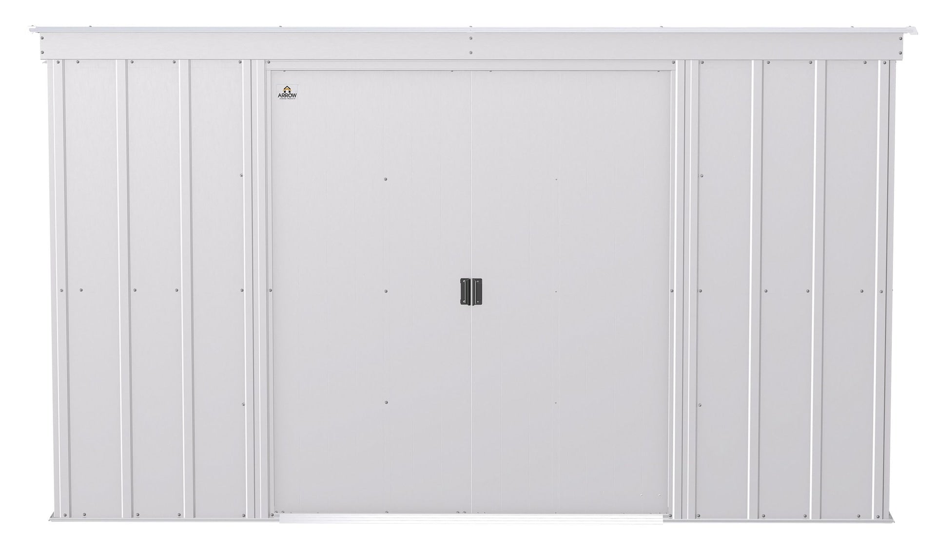 Arrow klassisches Lagerhaus aus verzinktem Stahl, flötengrau, 10-ft x 4-ft