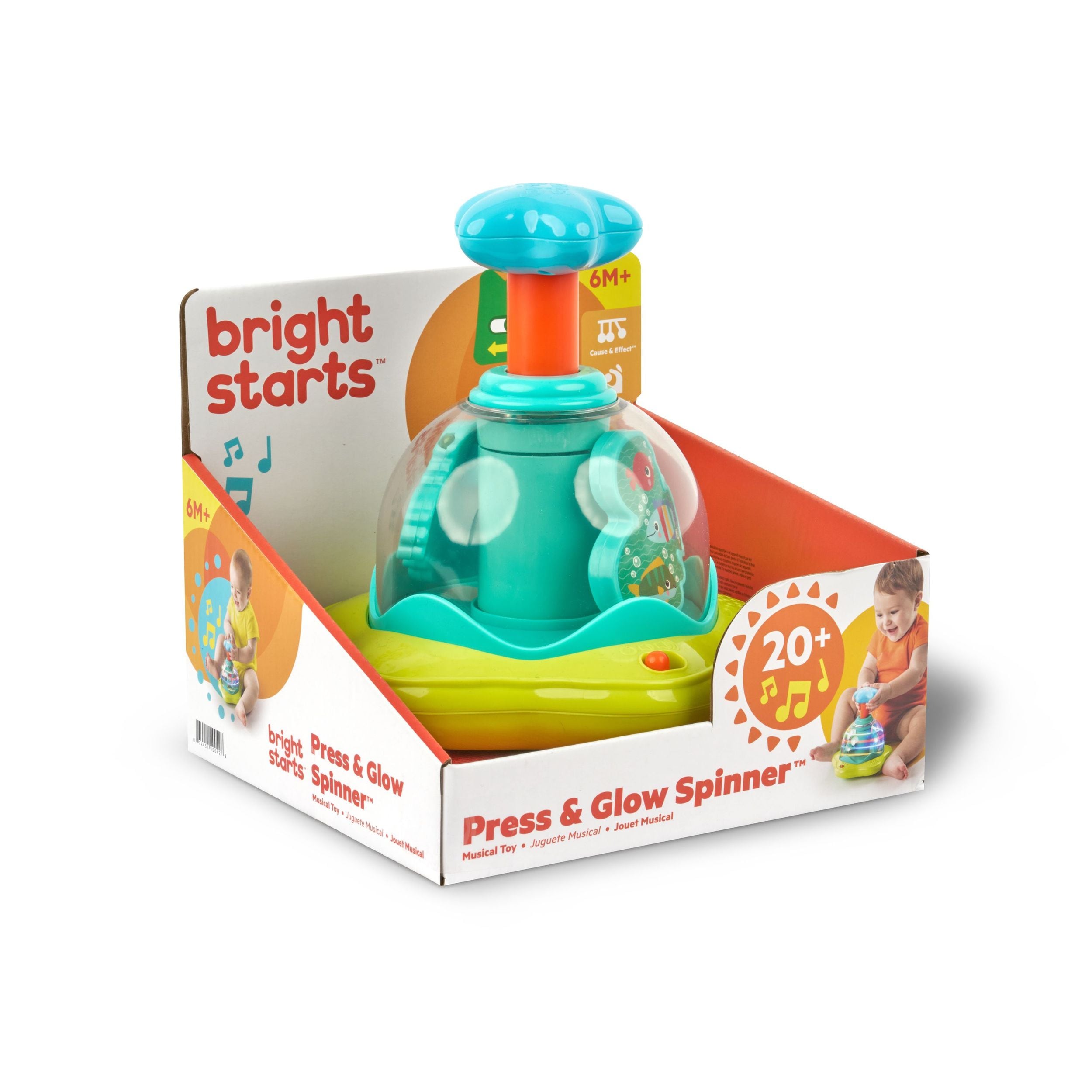 Bright Starts Drücken und Glüh Spinner Spielzeug