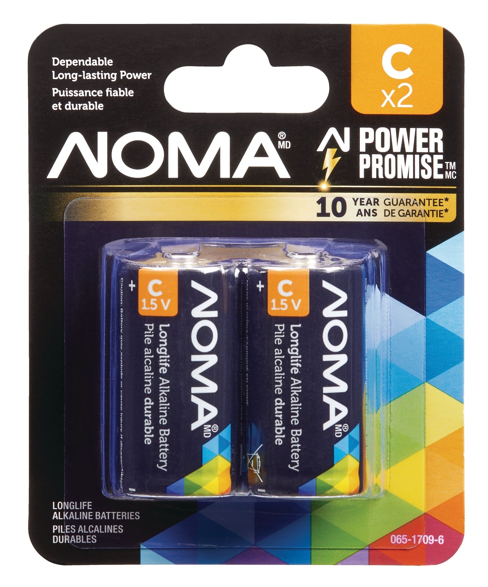 NOMA 2-pk c alkalische Batterien, langlebig