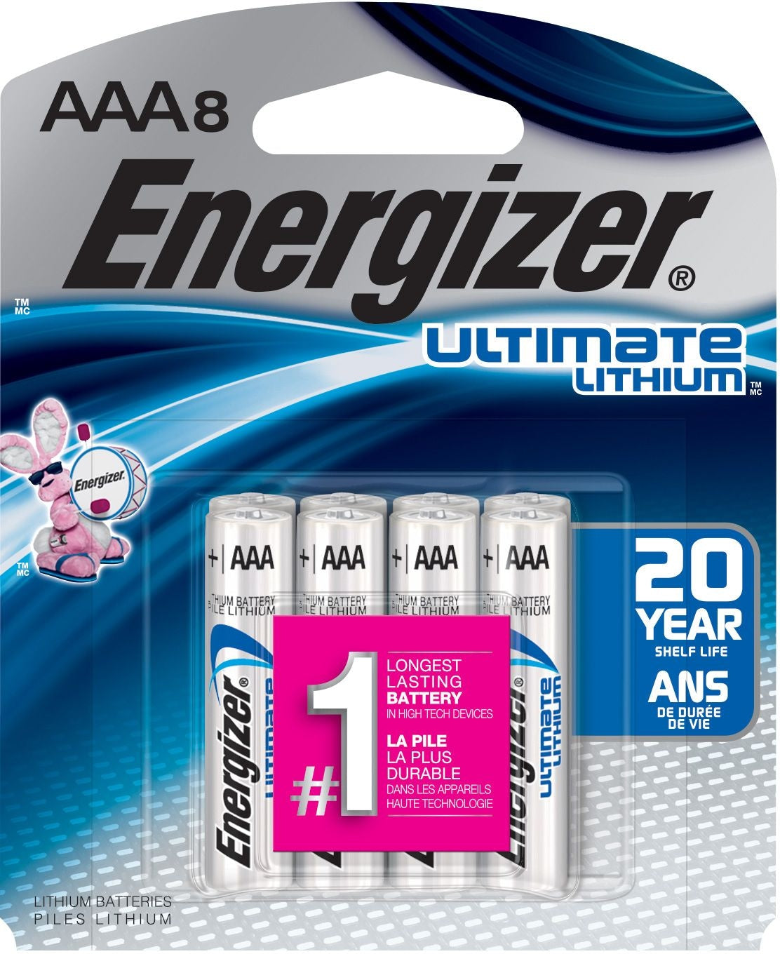Energizer ultimative Lithium-AAA-Batterien, 8-pk