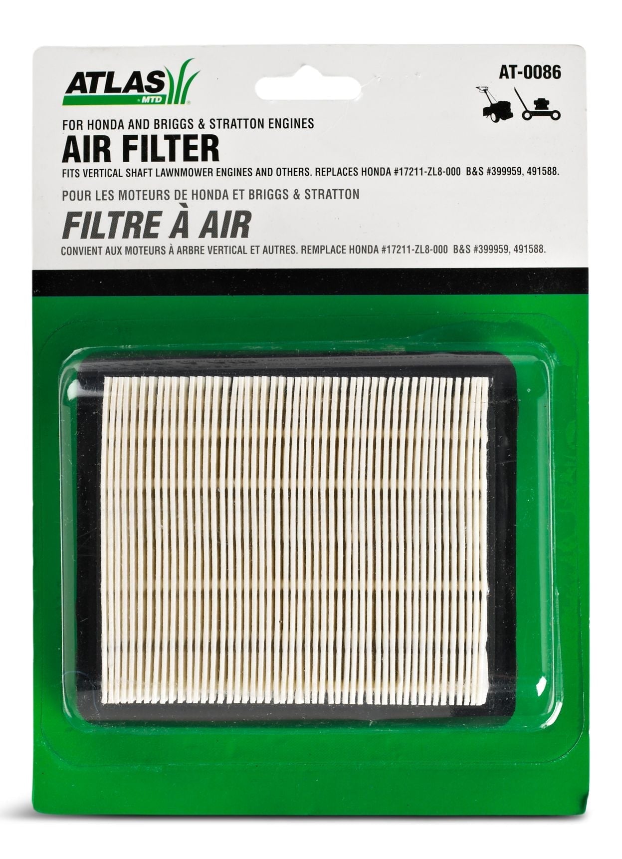 Atlas Rasenmäher Ersatz honda Motor Luftfilter