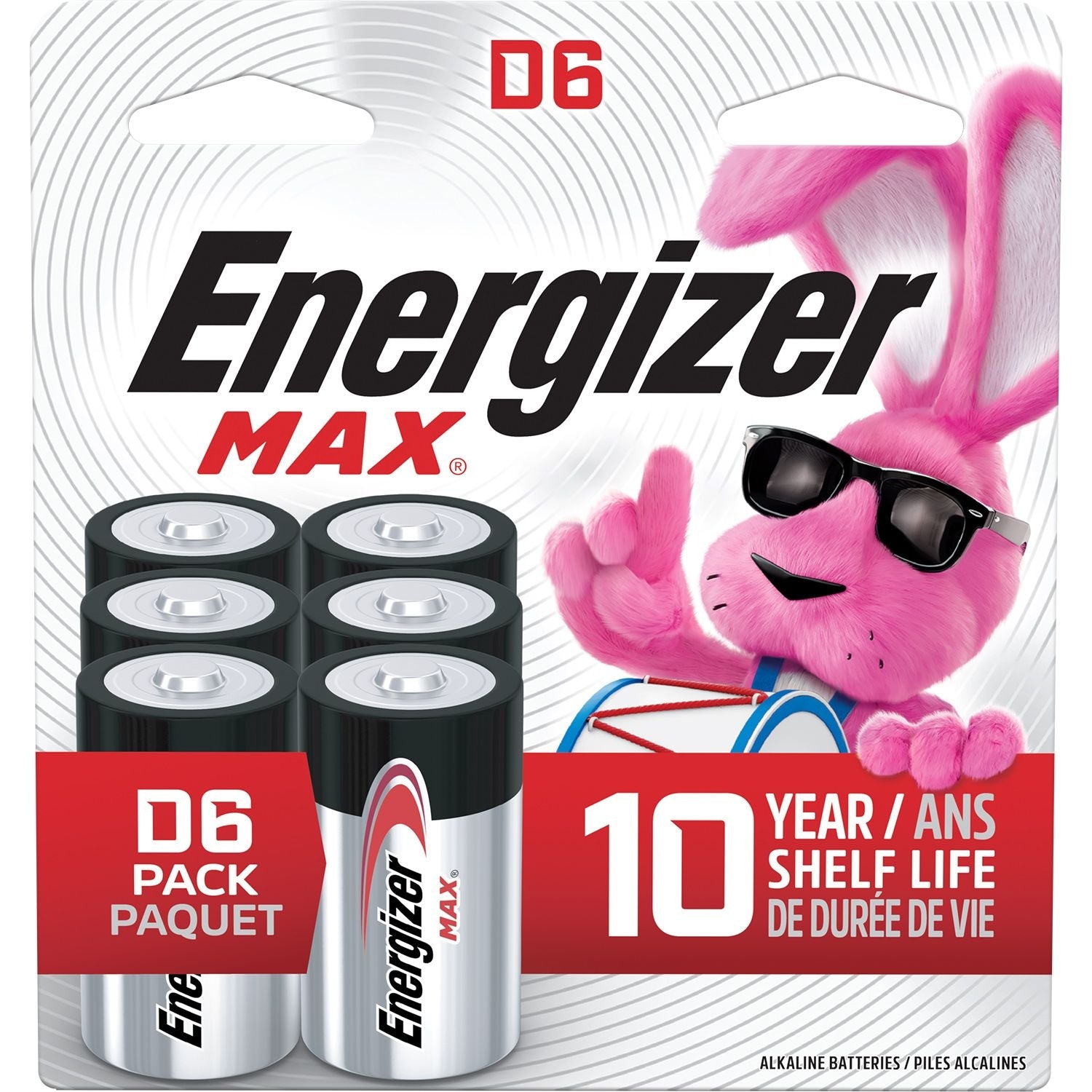 Energizer alkalische d-Batterie, 6-Pack