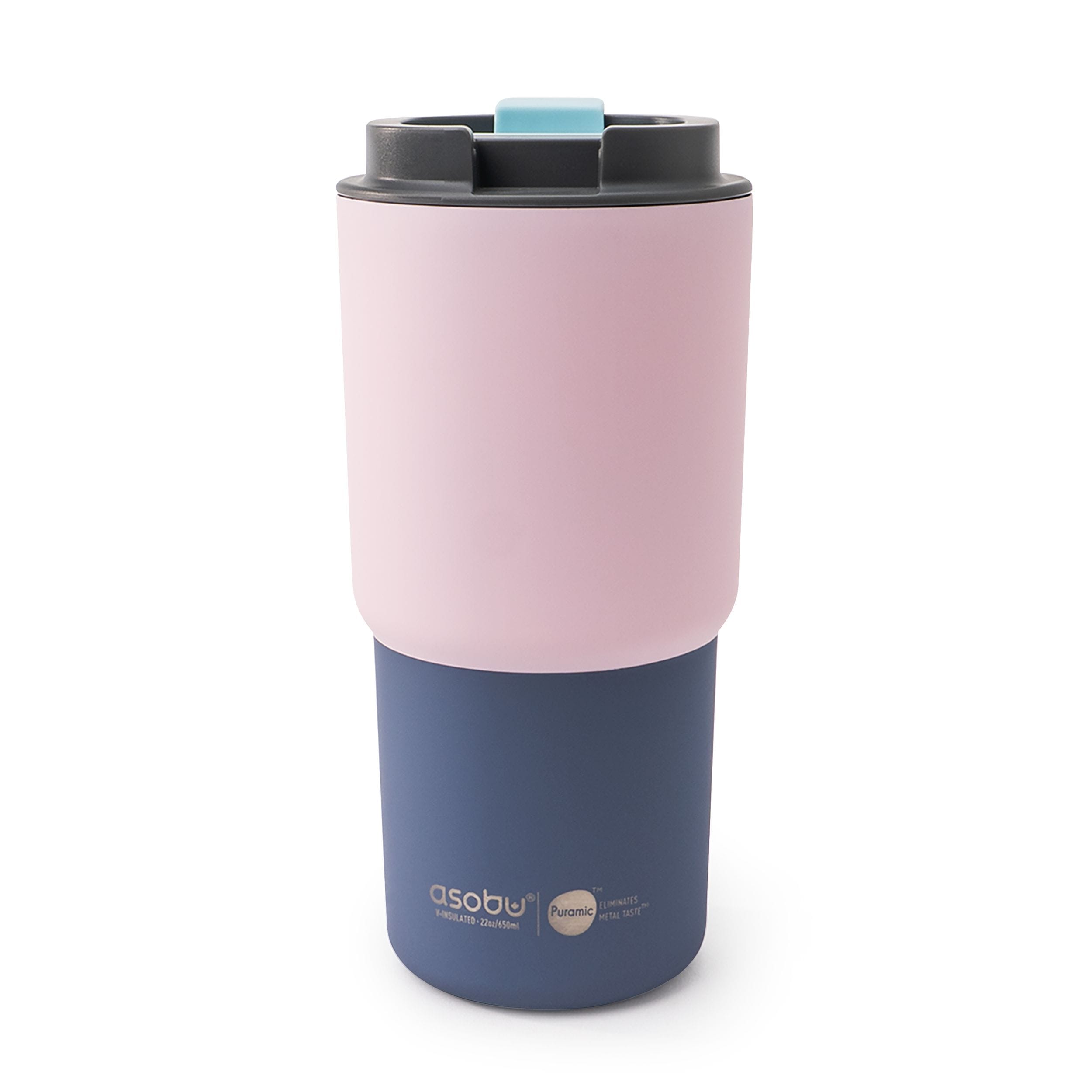 Asobu Pick-me-up-Keramik-Reisebecher, 22-Unzen, Pastellrosa