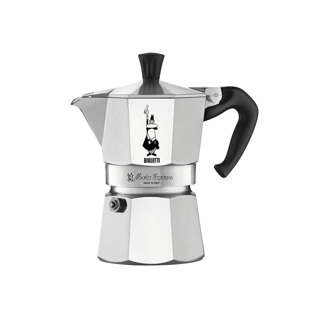 Bialetti Moka-Topf mit ergonomischem Anti-Scale-Handgriff, 3-Tasse