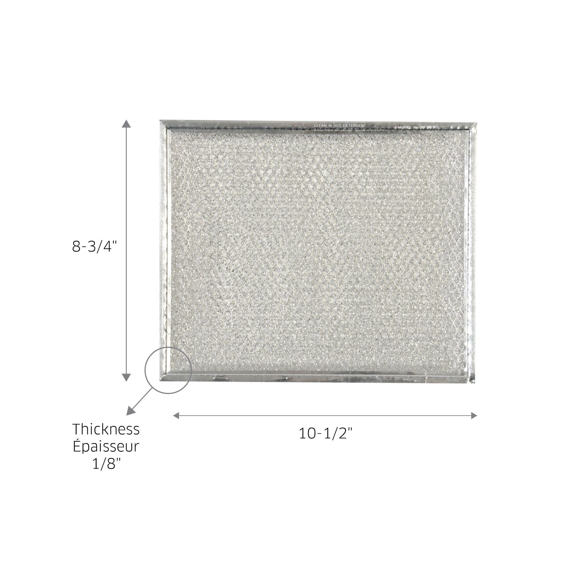 Broan RF48A Aluminiumdrahtgitterersatzfilter für Hauben der Serie 48000 broan