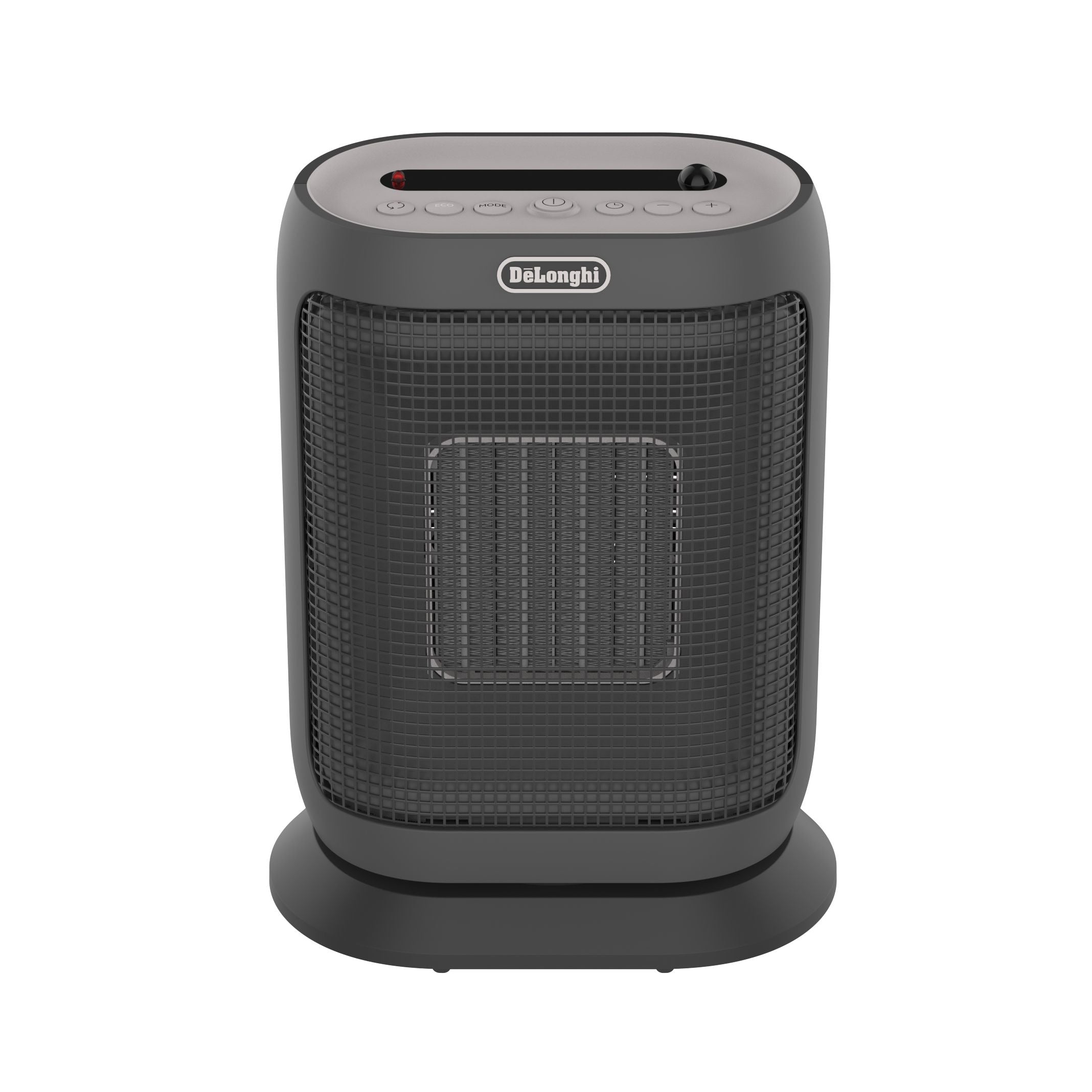 DeLonghi HFX42T15GI oszillierendes kompaktes keramisches Raumheizgerät, 1500W, grau