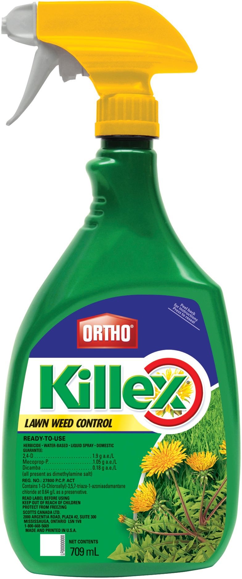 Ortho Killex gebrauchsfertige Unkrautbekämpfung/Killer, Herbizid, 709 ml