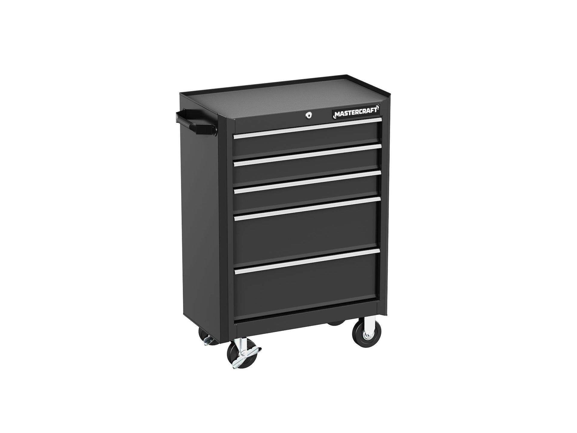 Mastercraft 5-Schubmaschinen-Werkzeuglagerschrank, schwarz, 24-in