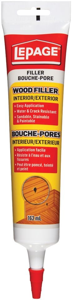 LePage Holzfüller im Innen-/Außenbereich, Reparaturen Risse und Löcher, wasserdicht, 162 ml