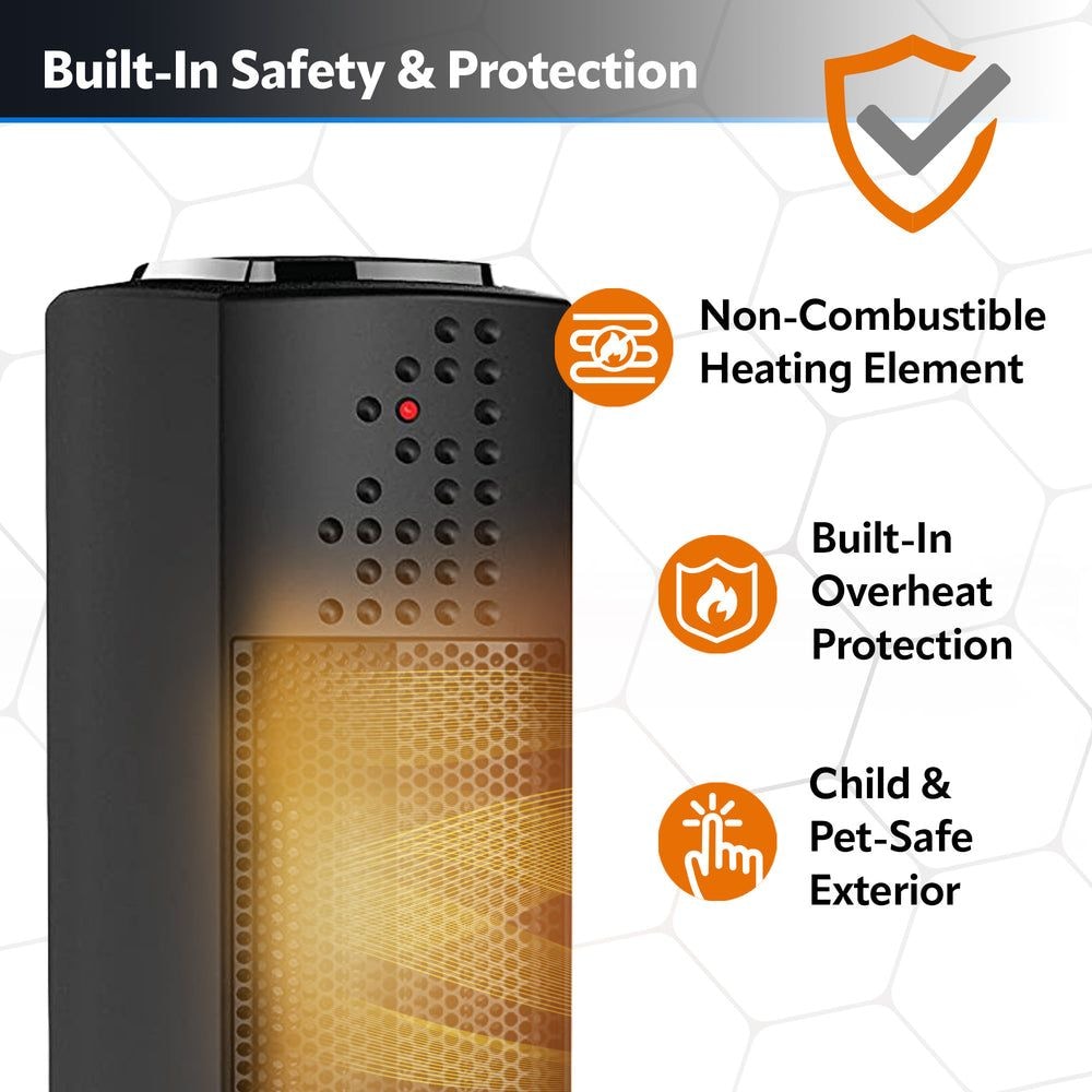 Lasko Ultraslim Tower Keramik Raumheizung, 1500W, schwarz