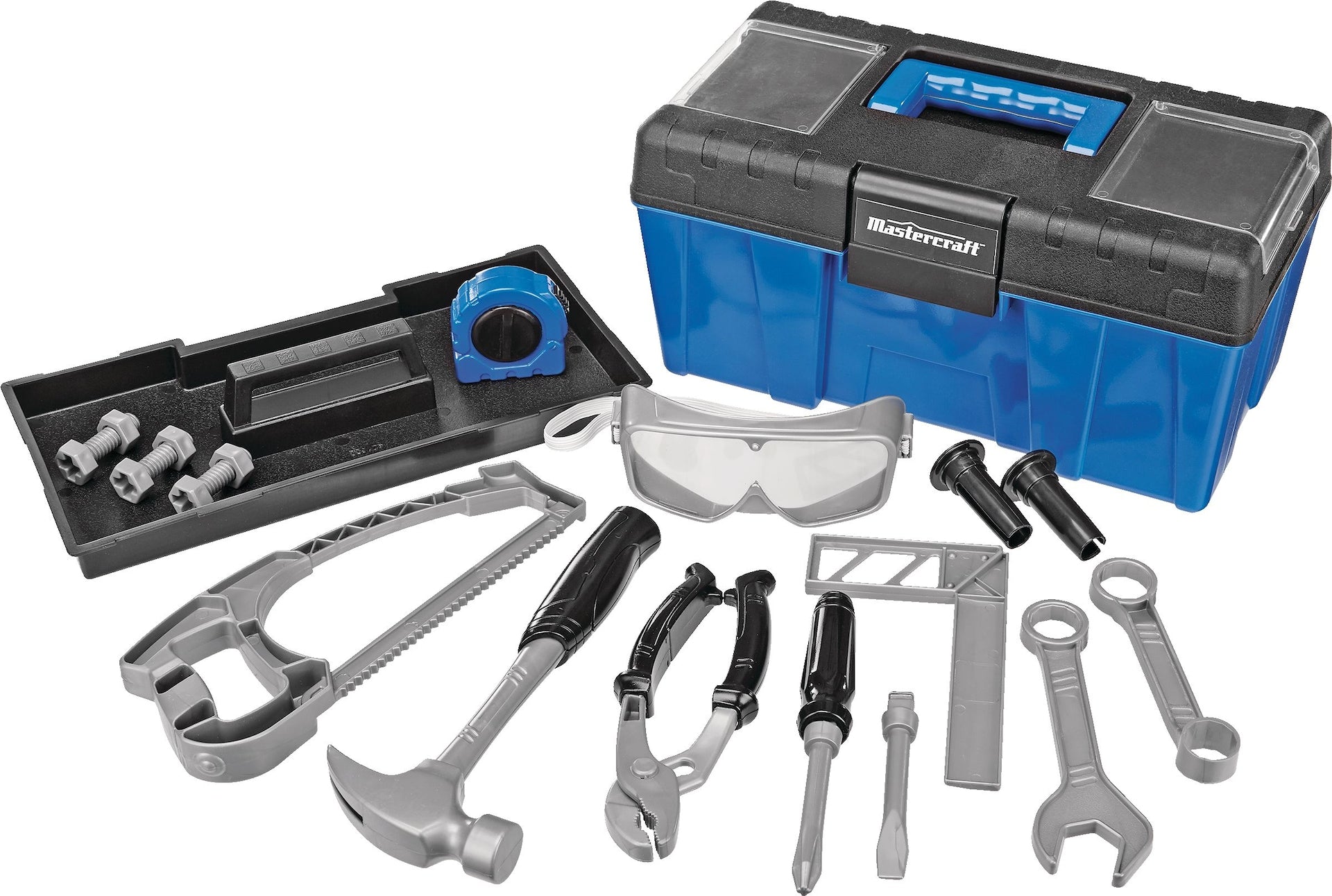 Mastercraft Spielzeug-Tool-Box mit Zubehör für Kinder, 18 PC, Alter 1 +