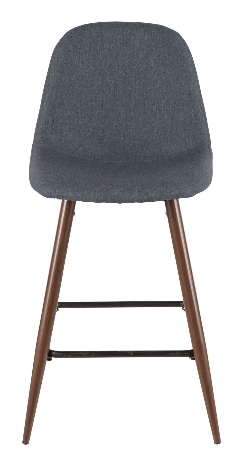 LumiSource Kieselarmloser Polstertisch/Barhocker (2 Stück), Walnuss/Blau