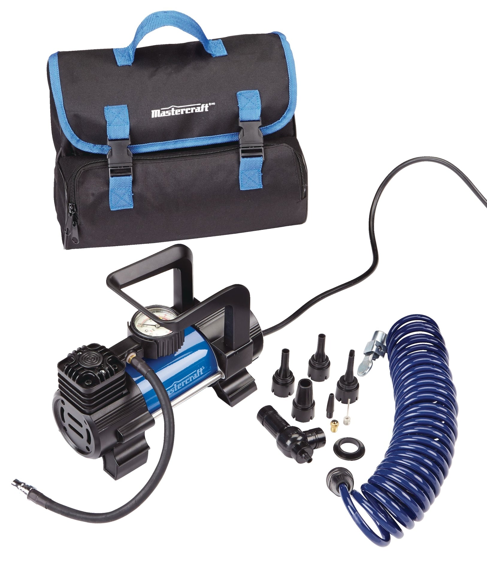Mastercraft tragbarer 120V-Gasgenerator mit eingebautem analogem Manometer
