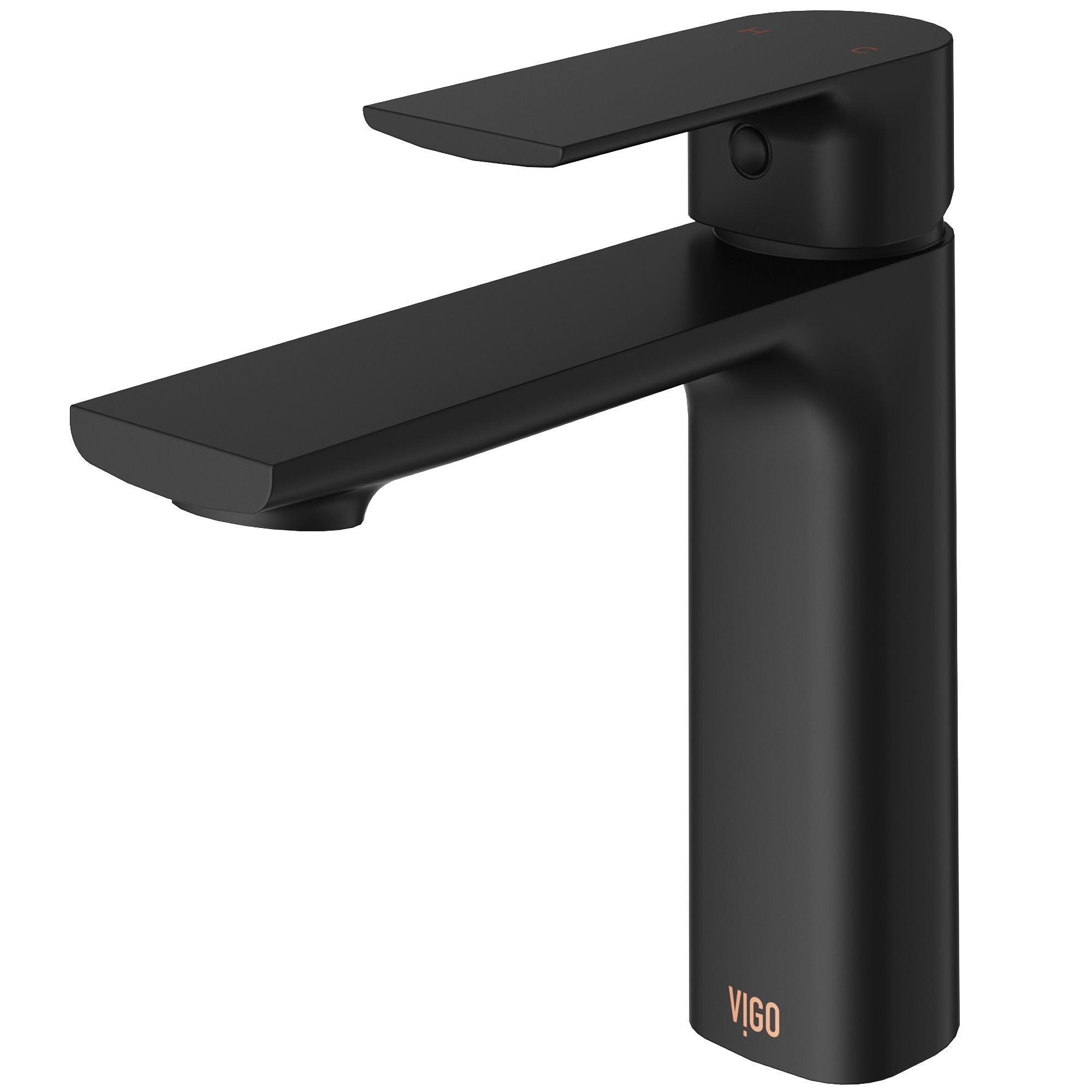 VIGO Davidson single handle single hole badezimmerspülenhahn, watersense zertifiziert, mattschwarz