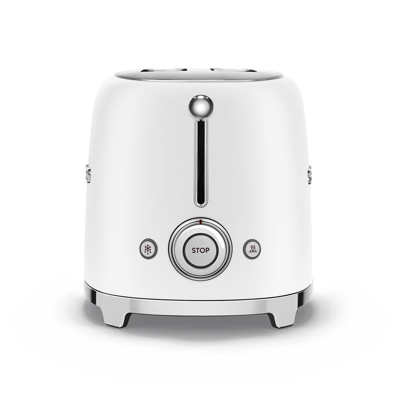 Smeg 50 Retro-Stil breiten Slot Pop-up Elektro-Toaster mit 6 Einstellungen, 2-Scheiben, matt weiß