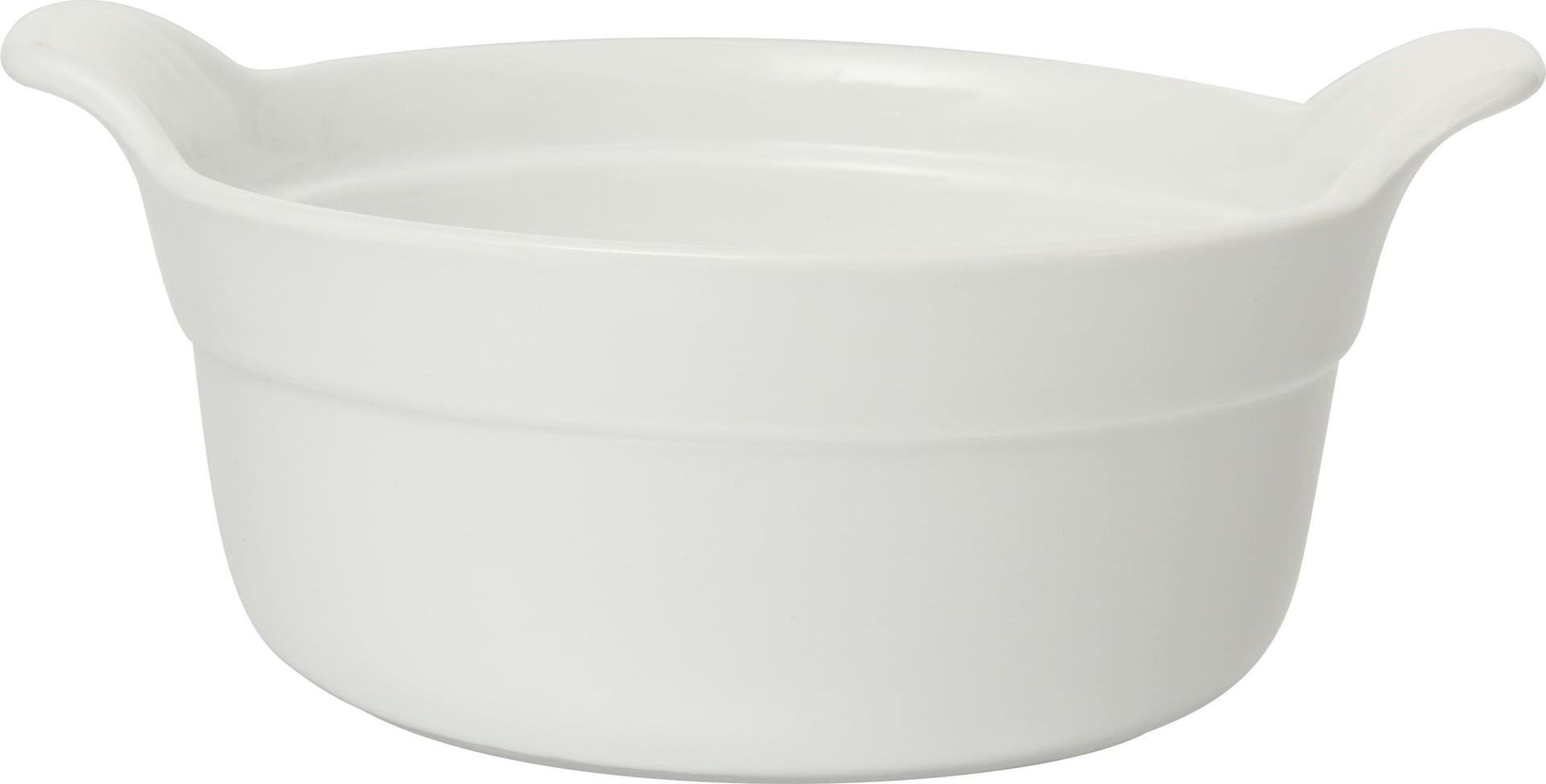 Mann Marketing Porzellan Französisch Zwiebelsuppenschüssel mit Griffen, 475-mL, weiß