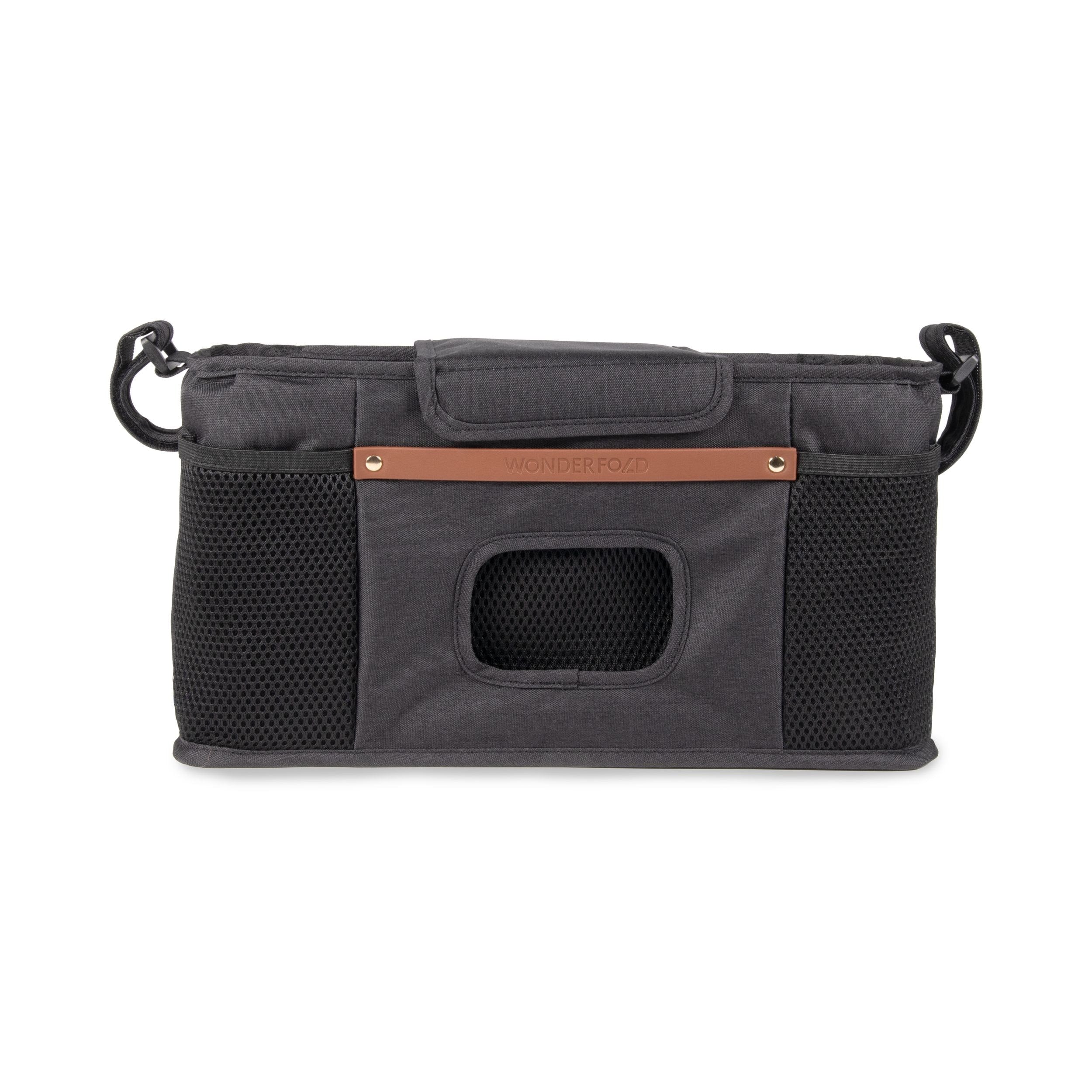 WonderFold Mutterkonsole mit 2 isolierten Cupholdern, schwarz
