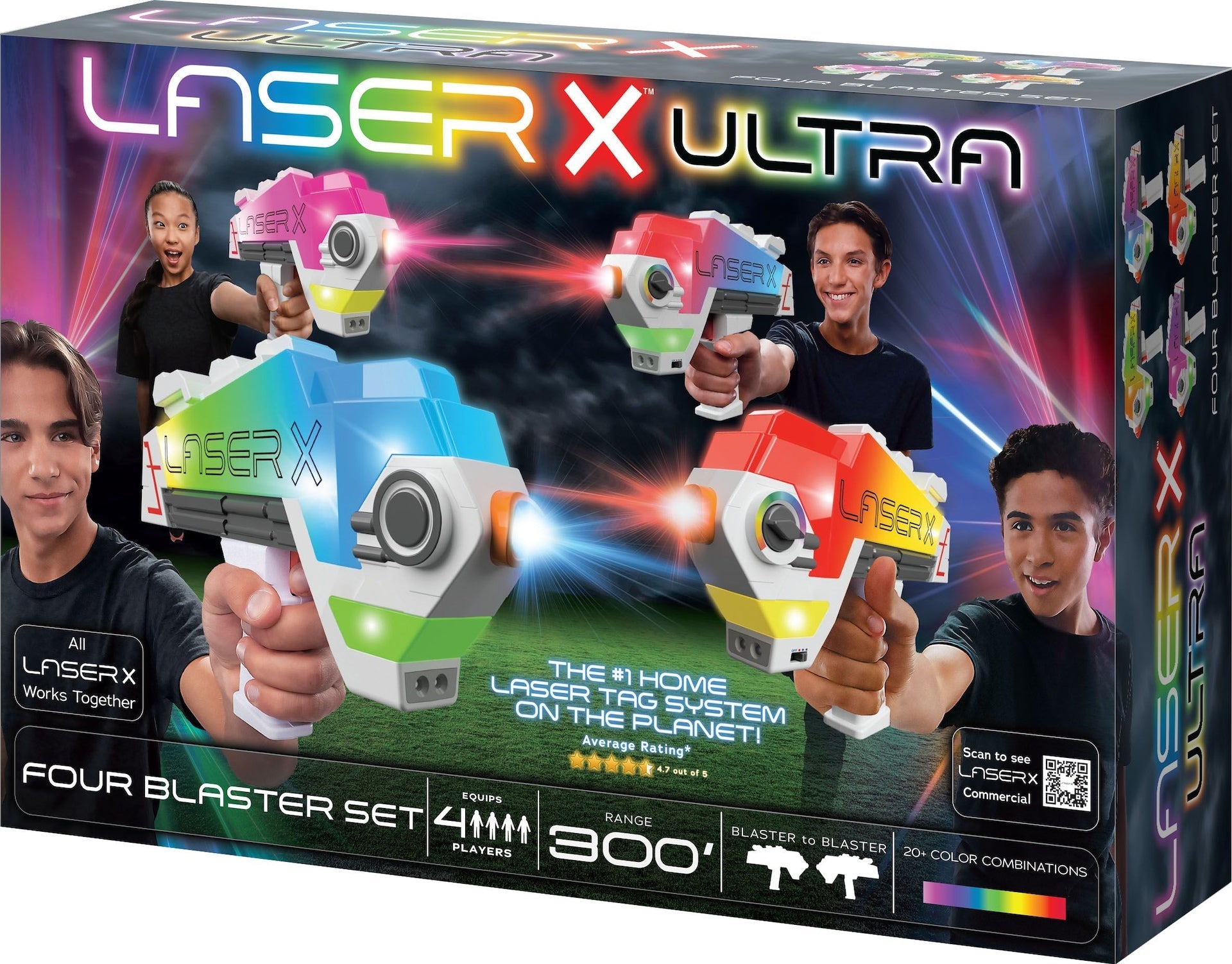 Laser x Ultra 4-Spieler-Spielzeug-Blaster-Laser-Tag für Alter 6+