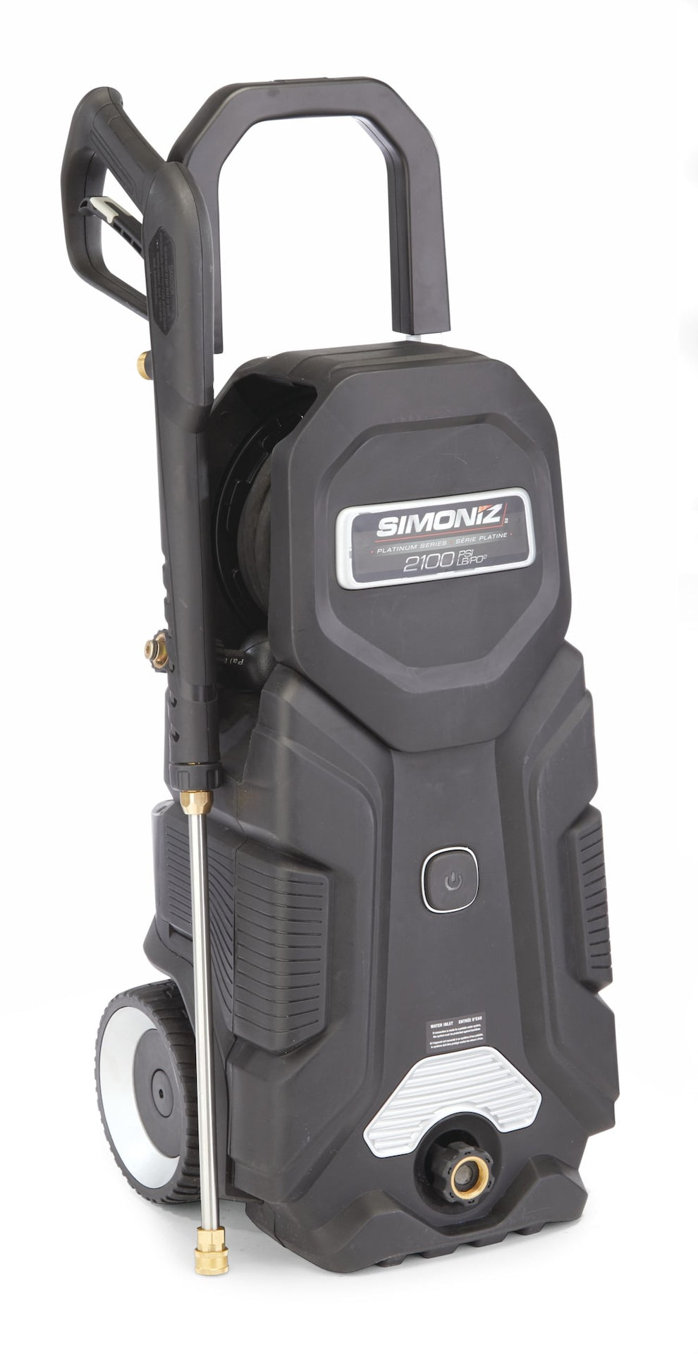 Simoniz Platin 2100 PSI 1,5 GPM geschnürtes Kaltwasser Rad gebürstete elektrische Druckwaschmaschine mit Schaumstrahler