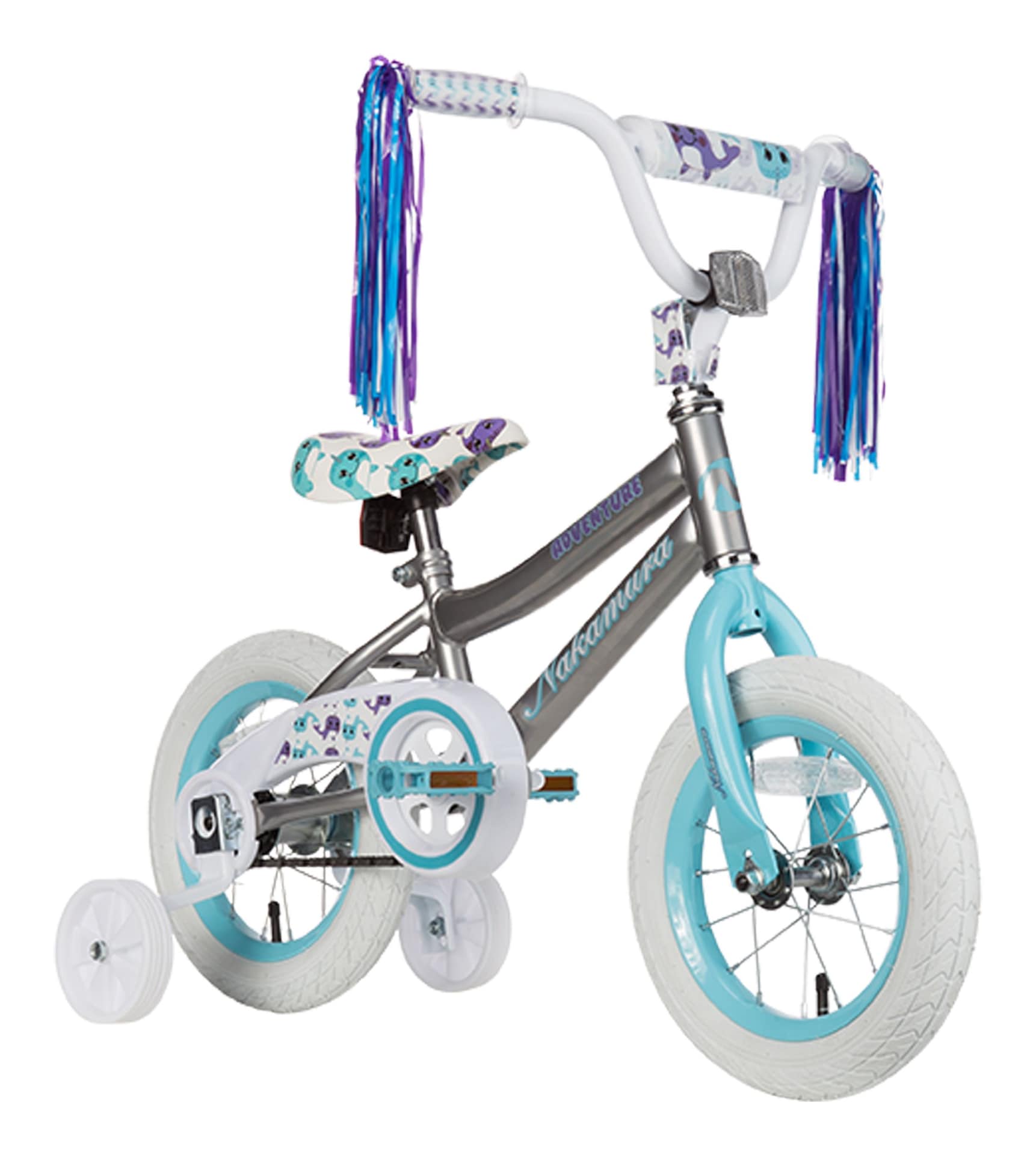 Nakamura Abenteuer Kinder Fahrrad, Silber, 12-in