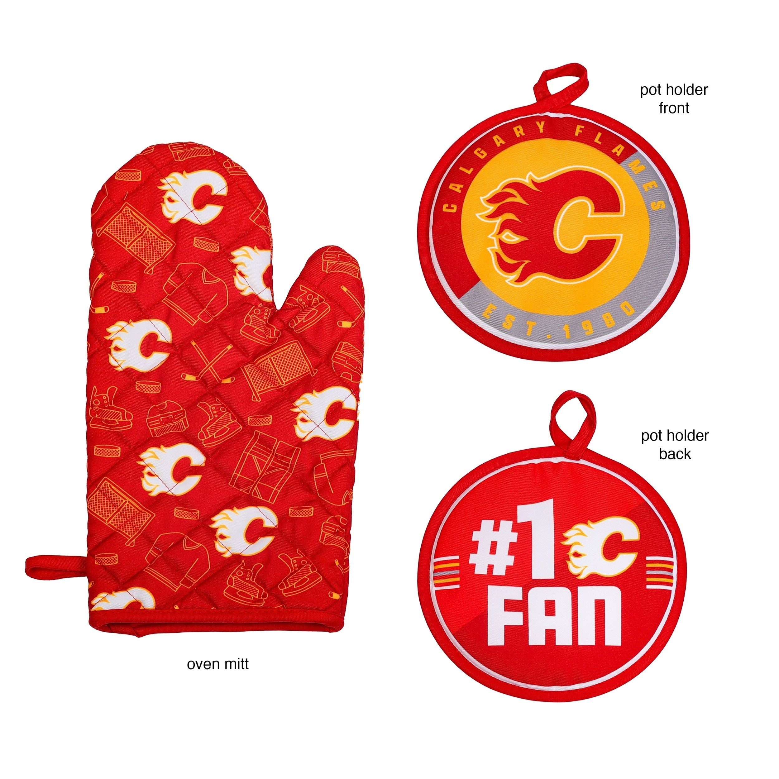 NHL Calgary Flames Küchenofen-Händlersatz, 2-pc
