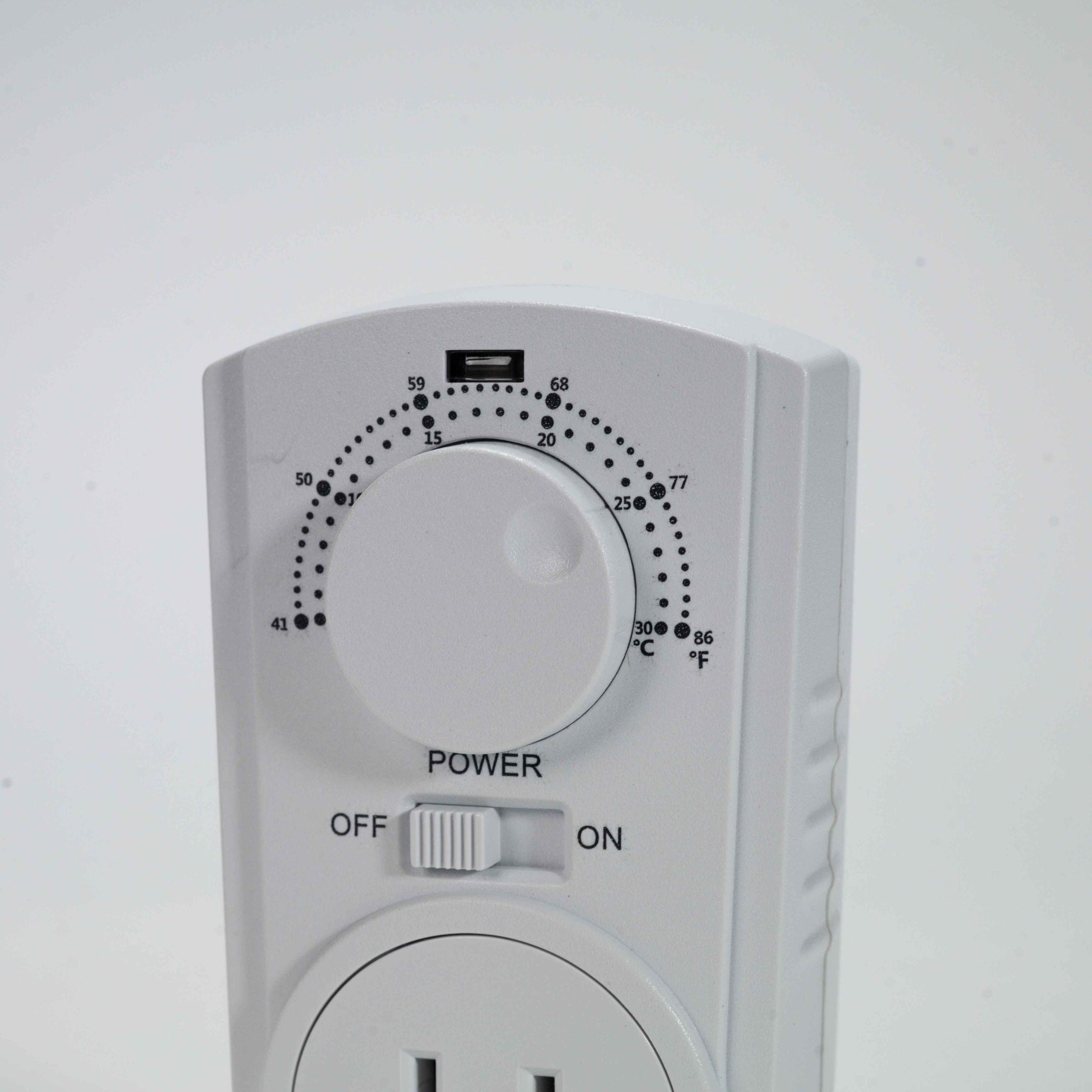 Amaze Heizgeräte-Steckerthermostat für tragbare Raumheizungen & AC, weiß