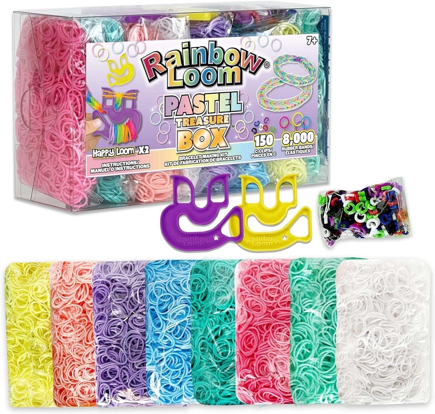 Rainbow Loom Pastell Schatzbox Armband Herstellung Kit