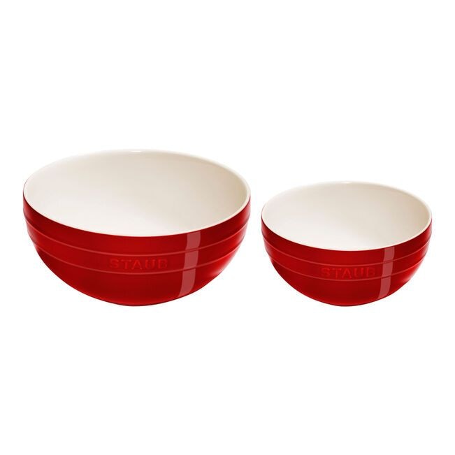 Staub 2-teilige Mischschale Set Kirsche
