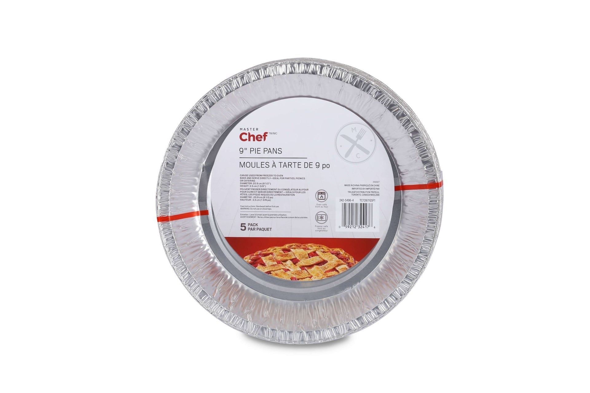 Master Chef Einweg-Tiefkuchenschale, 9-in, 5-pk