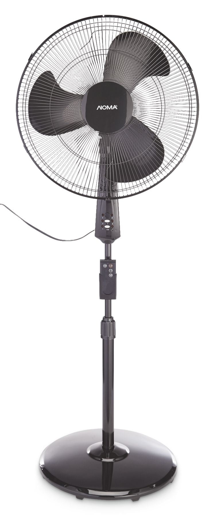 NOMA oszillierendes Podest/Ständerventilator mit Fernbedienung, 3-Gang, schwarz, 18-in
