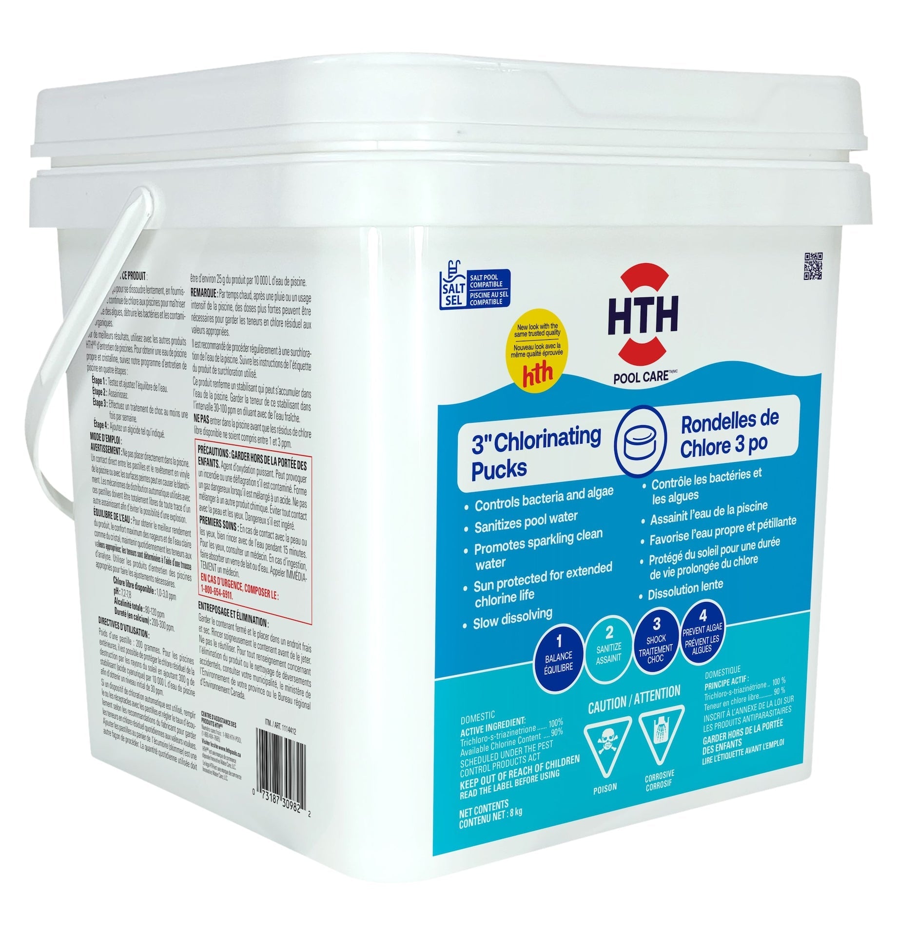 HTH Chlorierungspacks, 3-in, 8-kg