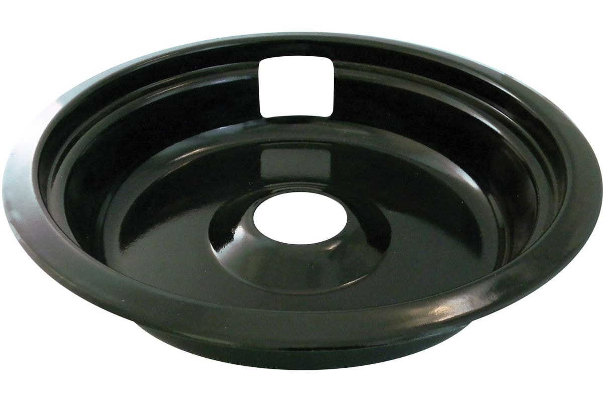 Laser 62490 Universal-Porzellanofen-Tiefziehtropfpfanne mit Zierring, schwarz, 8-in