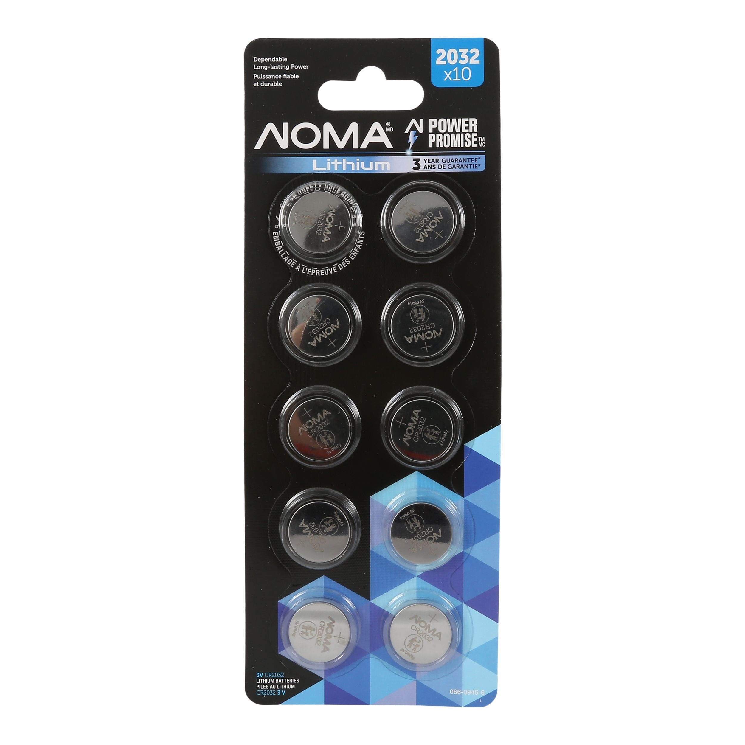 NOMA CR2032 Knopfzellenbatterien, 10-pk