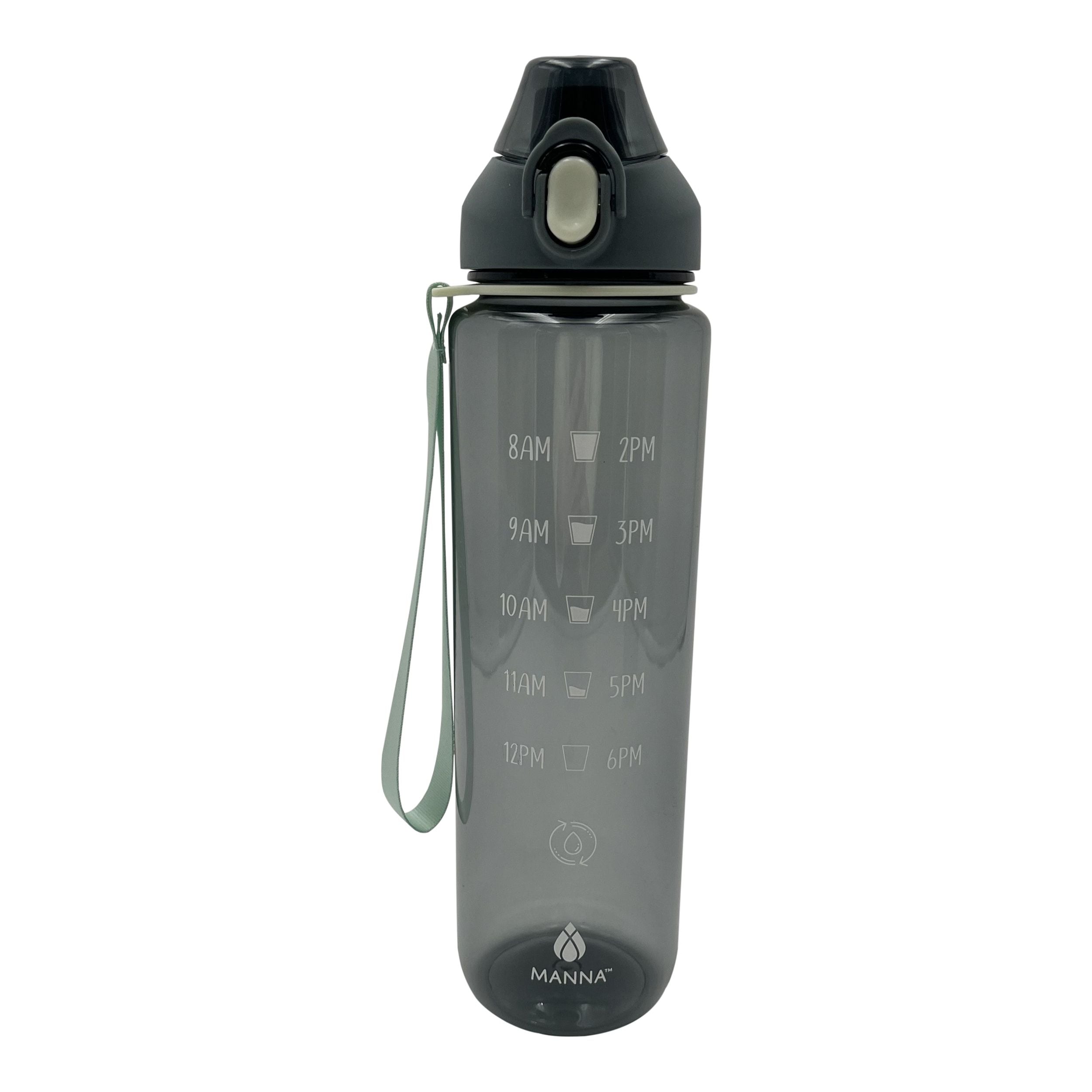 Manna timex Motivationswasserflasche mit Handgelenkriemen, 34-oz, verschiedene Farben