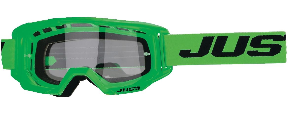 Just1 Vitro-Powersports-Kratzschutzbrille gegen Beschlag, fluoreszierend grün