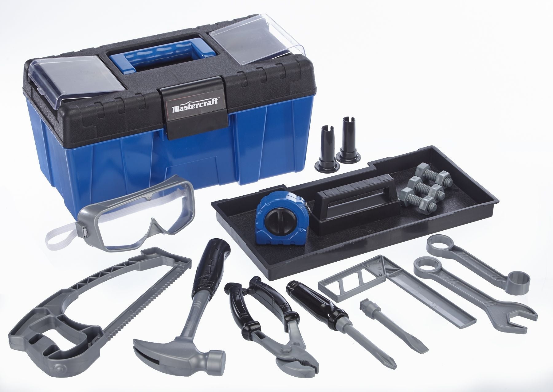 Mastercraft Spielzeug-Tool-Box mit Zubehör für Kinder, 18 PC, Alter 1 +