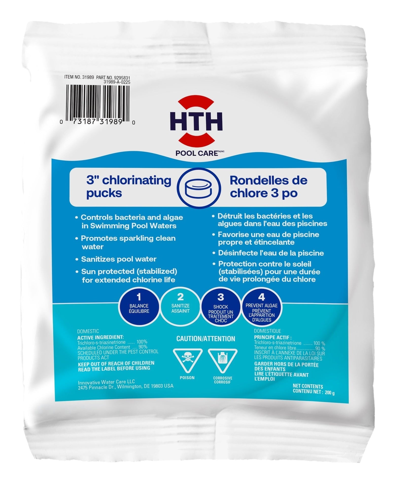 HTH Chlorierungspacks, 3-in, 8-kg
