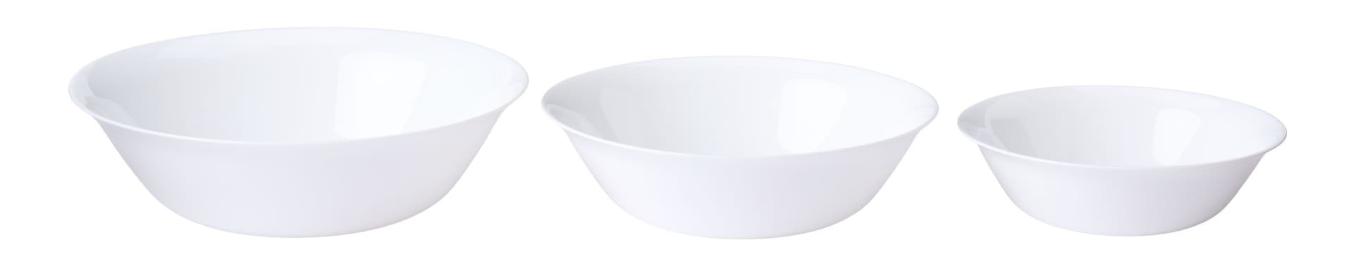 CANVAS Athena Opal Glas Servierschale, weiß, 3-pk
