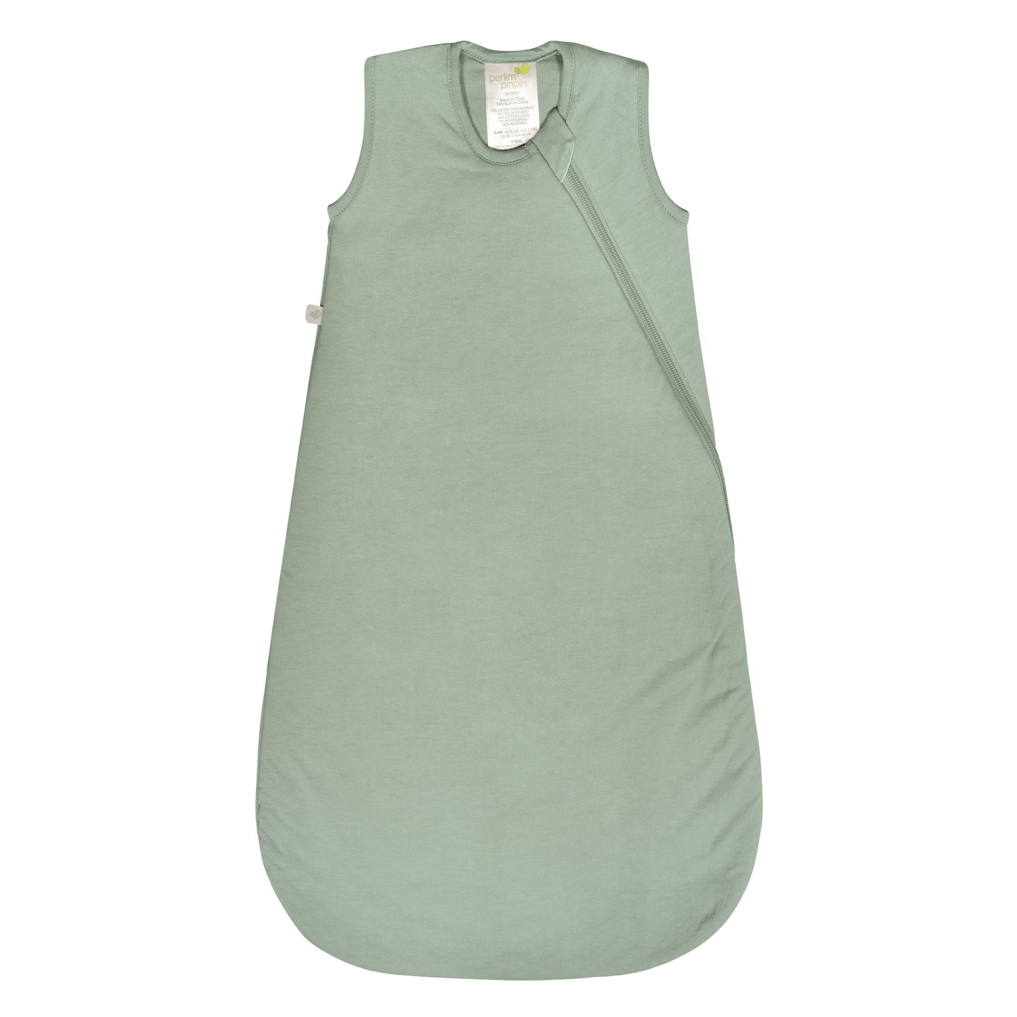Perlimpinpin Bambus Baby Schlafsack, Moos, 6-18 Monate