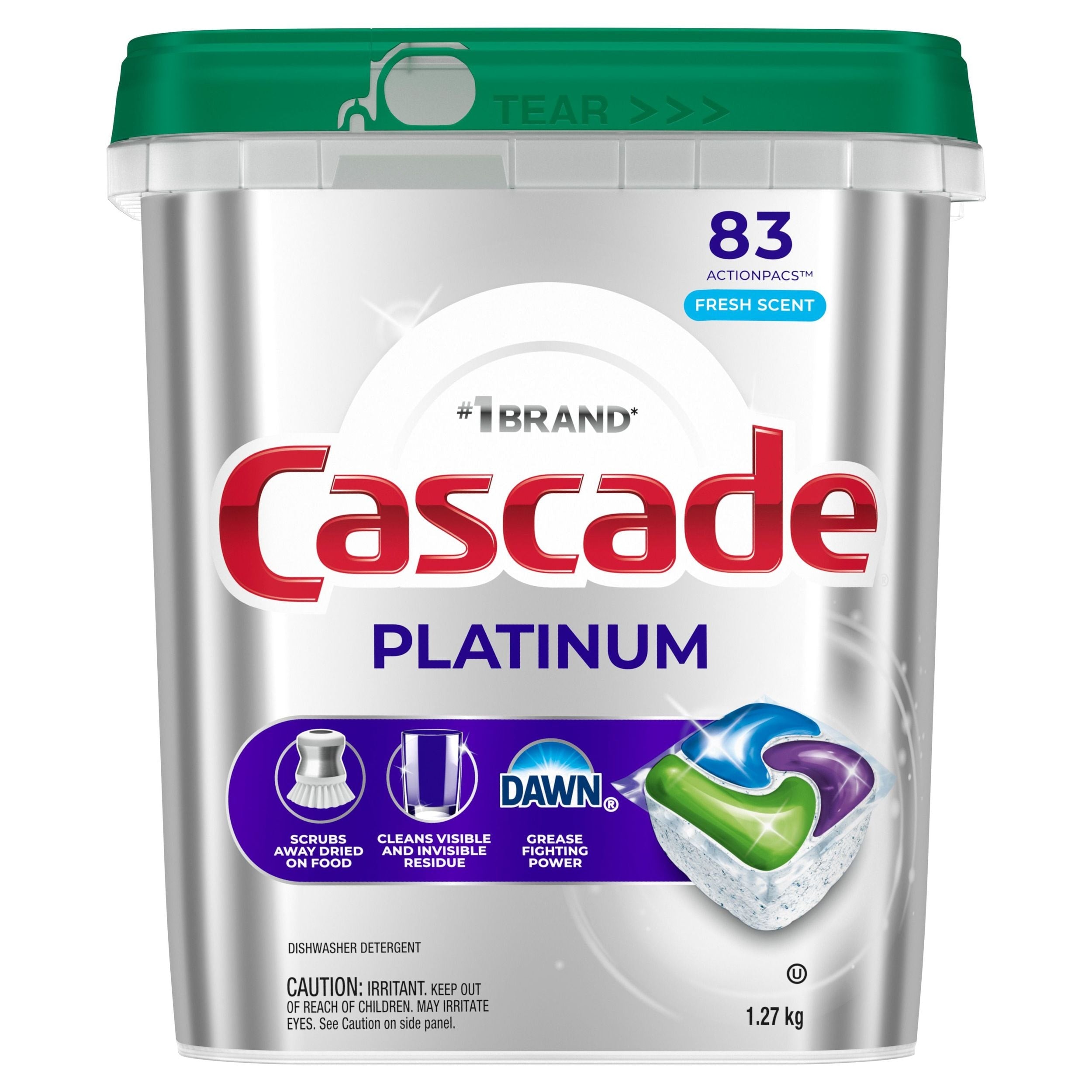 Cascade Platin actionpacs frische Geschirrspülerkapseln, 83-ct