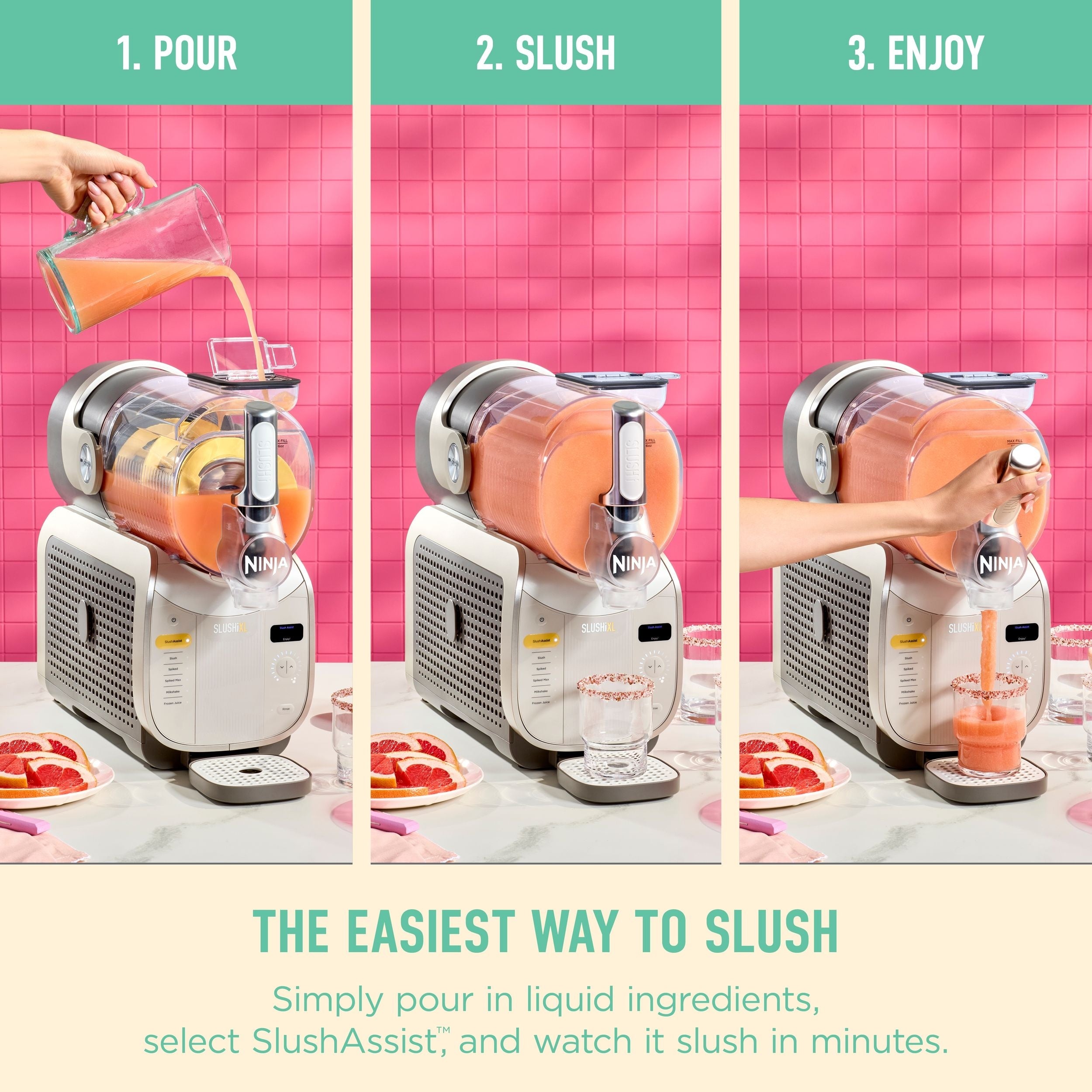 Ninja slushi XL slushie Maschine mit slushassist Technologie, Crema, FS601CBR