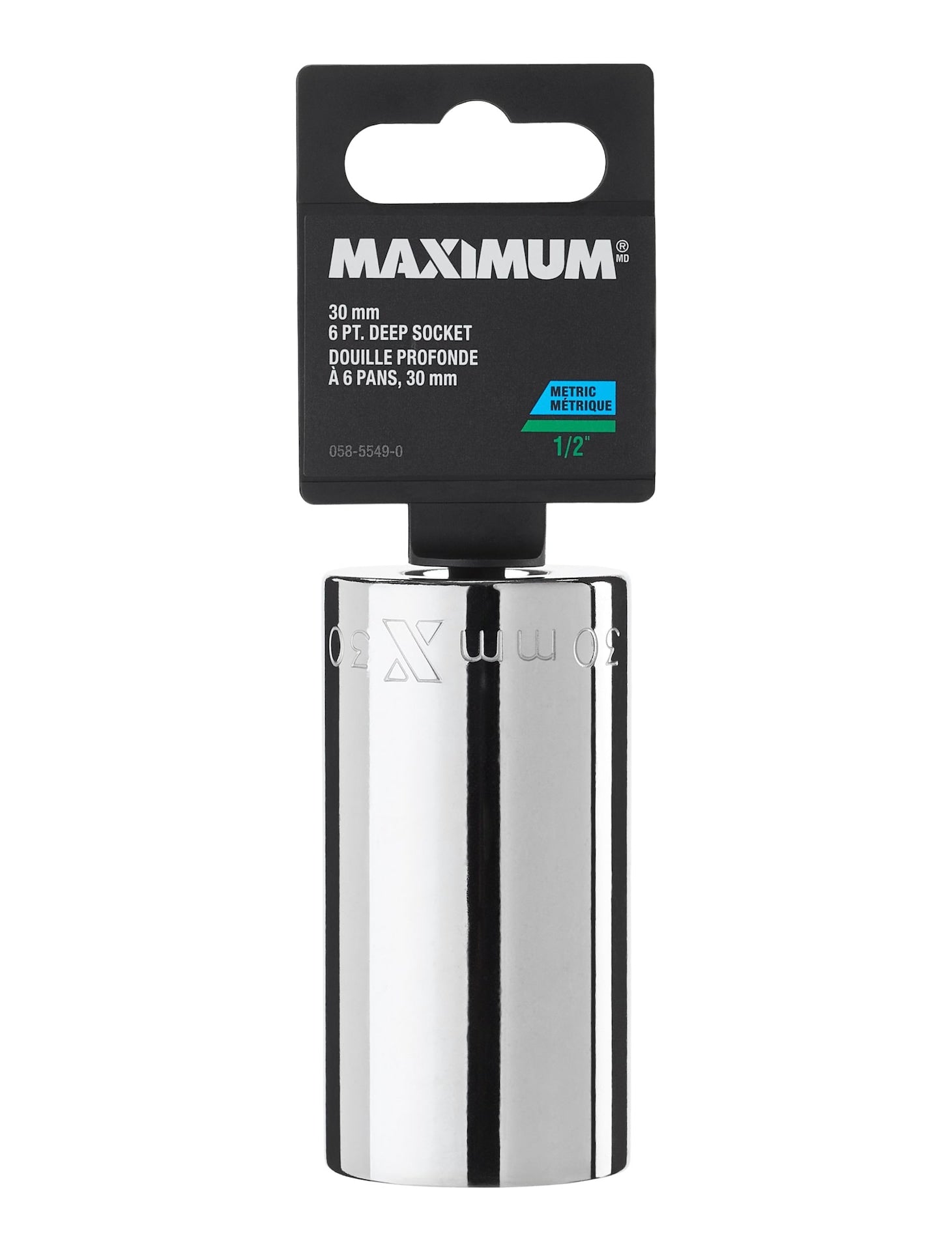 MAXIMUM 1/2''-Antrieb 30mm tiefe Steckdose