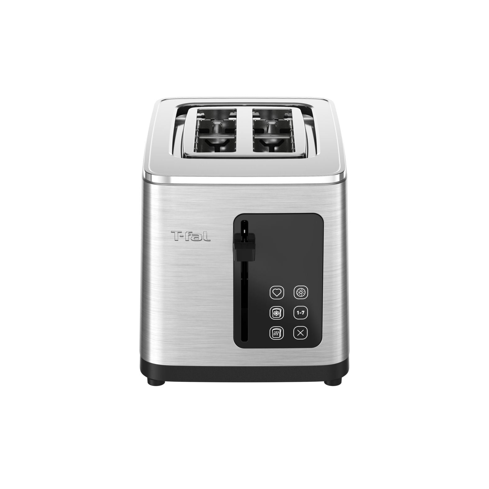 T-fal 2-Scheiben-Digital-Toaster aus Edelstahl, extra breite Schlitze, 7 Bräunungsstufen