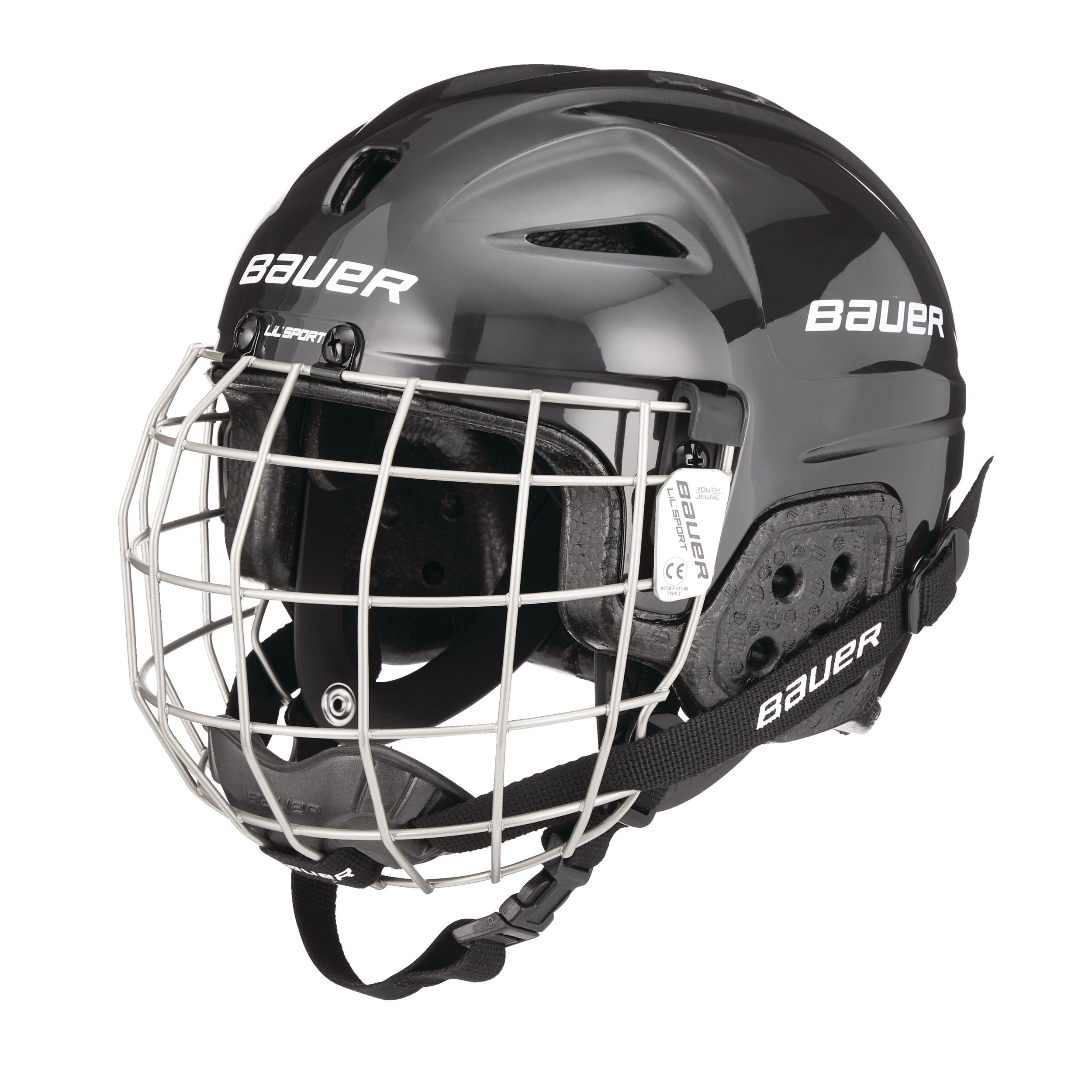 Bauer lil 'Sport Kinderhockeyhelm & Käfig Combo, Jugend, schwarz