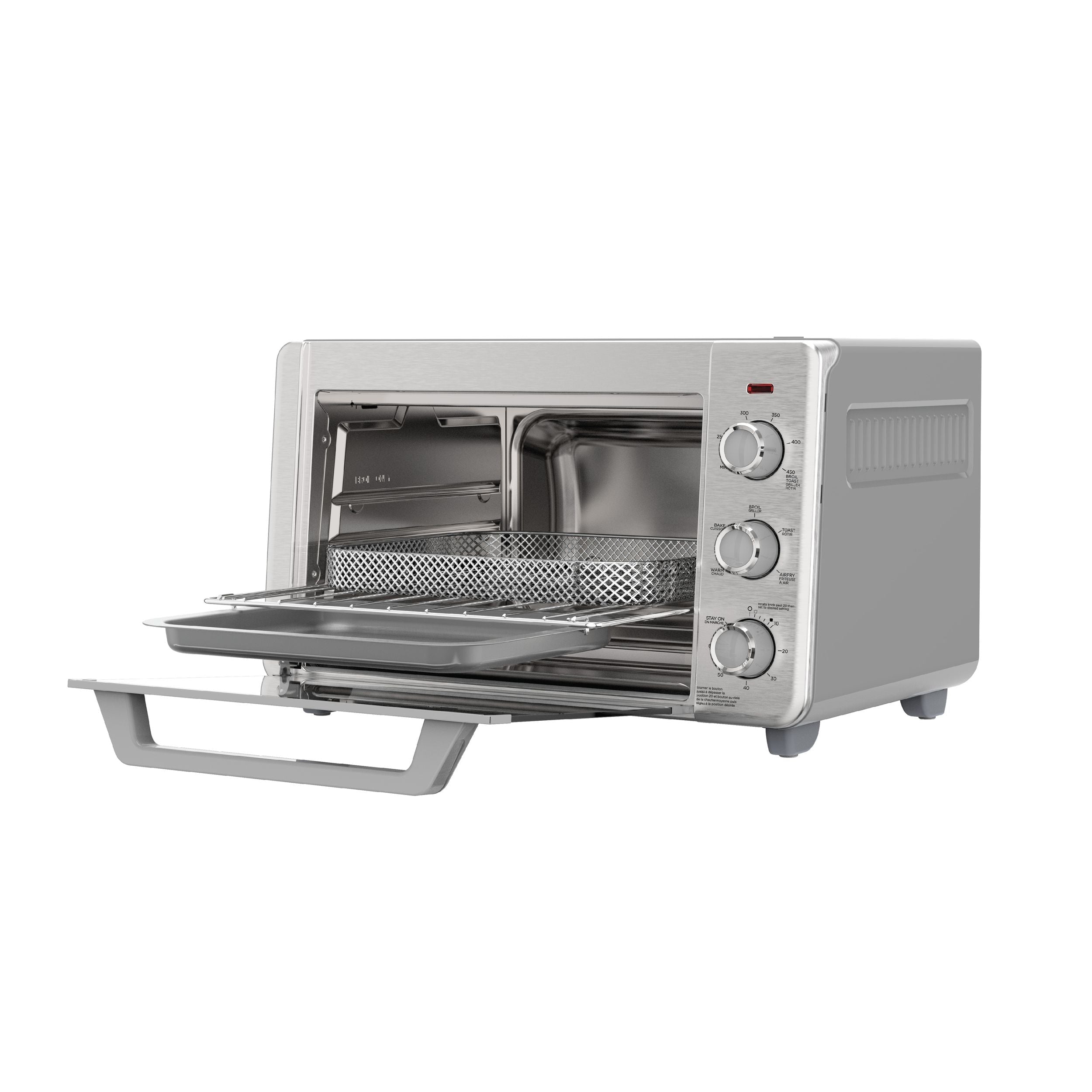Black & Decker knusprige 'n backen 6-Scheiben Luft Fritteuse Toasterofen, Edelstahl, 5 Kochfunktionen
