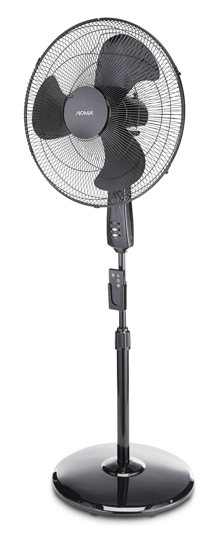 NOMA oszillierendes Podest/Ständerventilator mit Fernbedienung, 3-Gang, schwarz, 18-in
