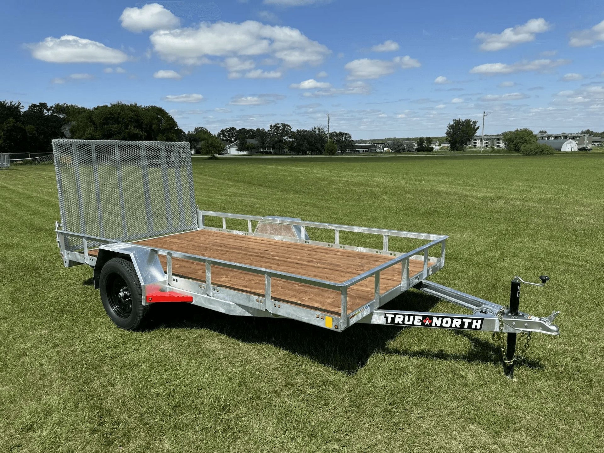 True North 77-in x 12-ft Utility Trailer mit Tor, Silber