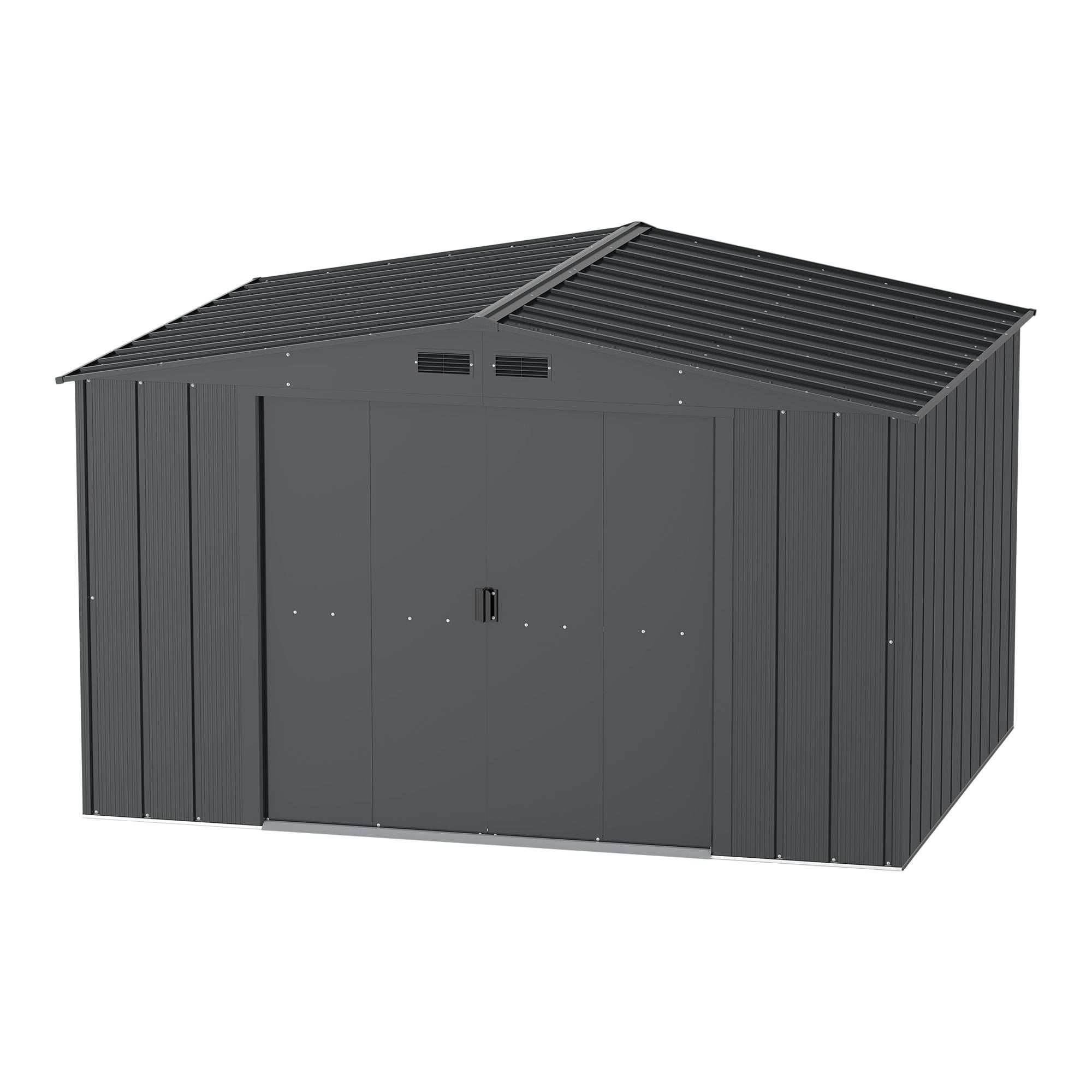 Duramax Metall-Außenlagerhaus mit Stahlrahmen, dunkelgrau, 10-1/2-ft x 8-ft