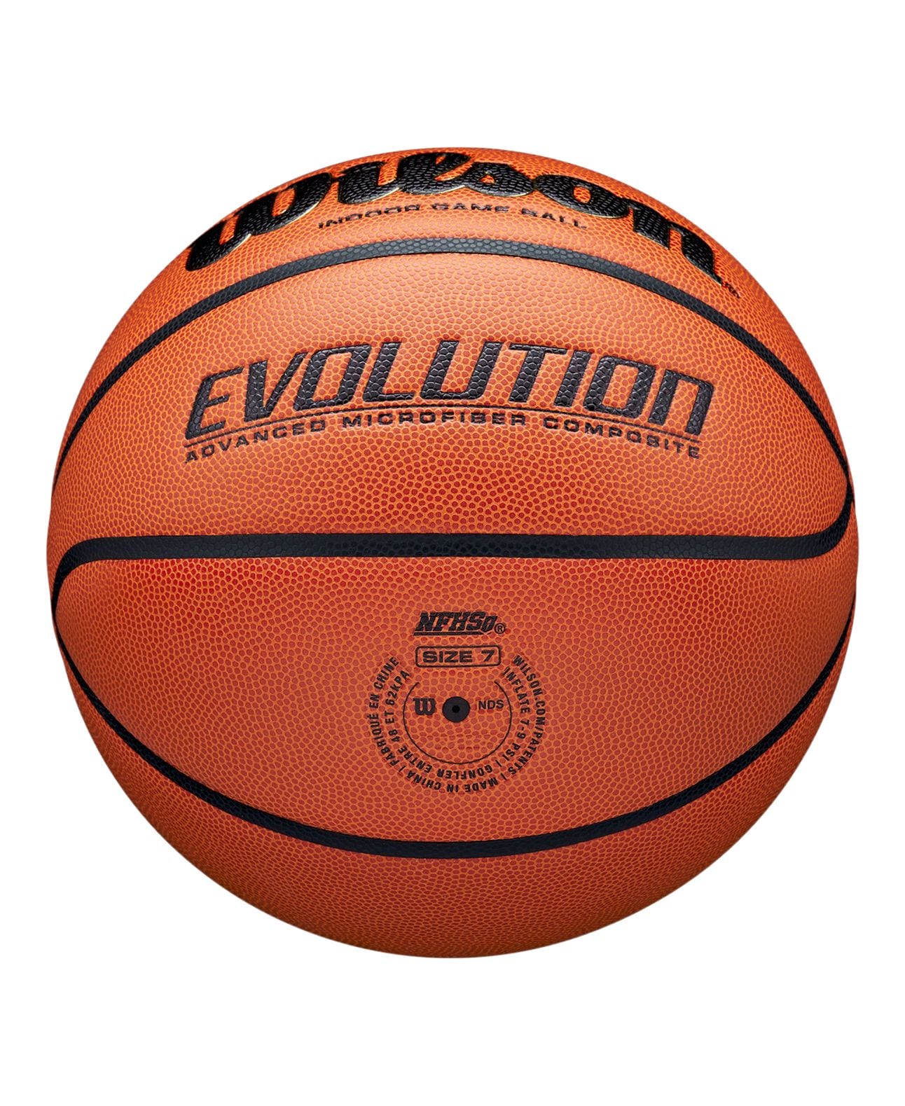 Wilson Evolution Indoor Composite-Spiel Basketball, offizielle Größe 7 (29,5-in)