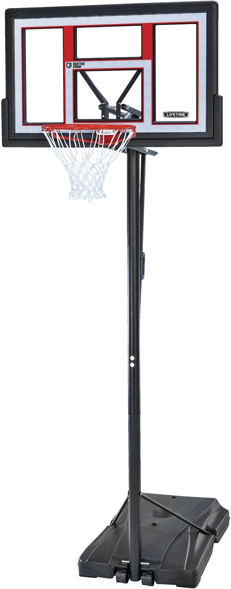 Lifetime tragbares verstellbares Basketball-Backboard, Reifen & Netzsystem, 50-in